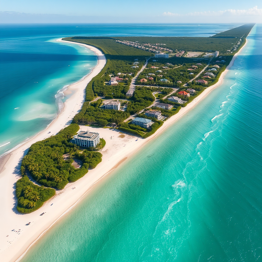 Aerial view of Palm Beach coastline