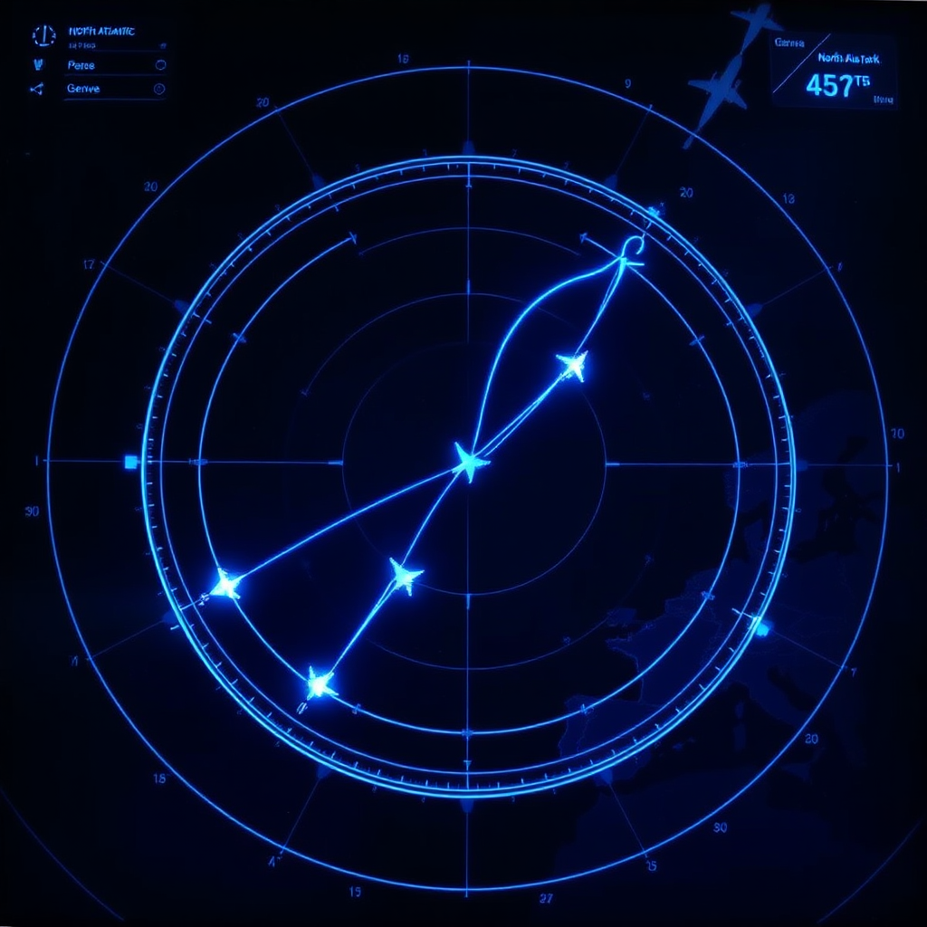 Transatlantic route map