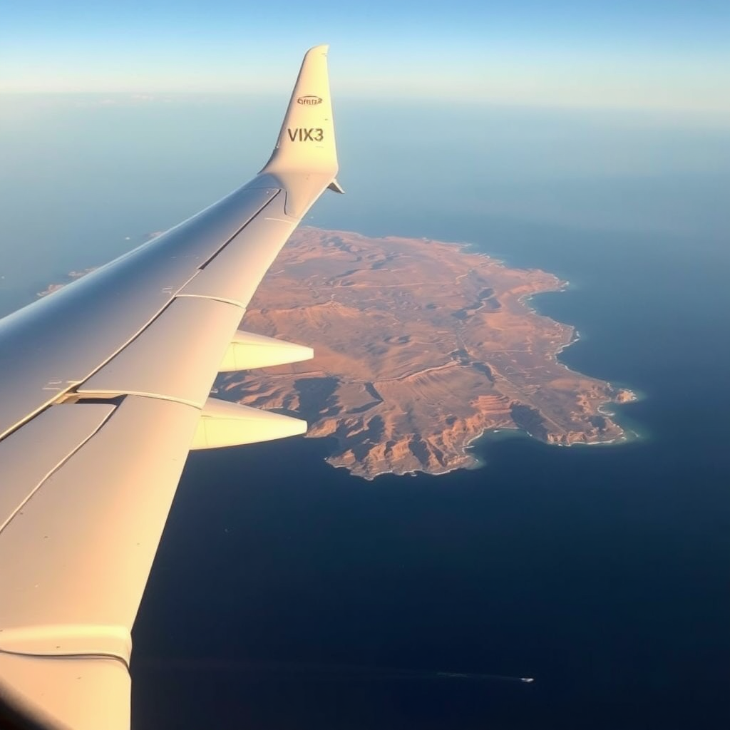 Coastal descent view