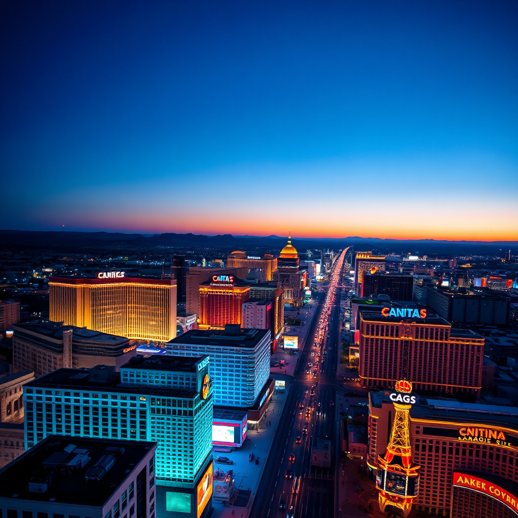 Las Vegas Strip aerial view