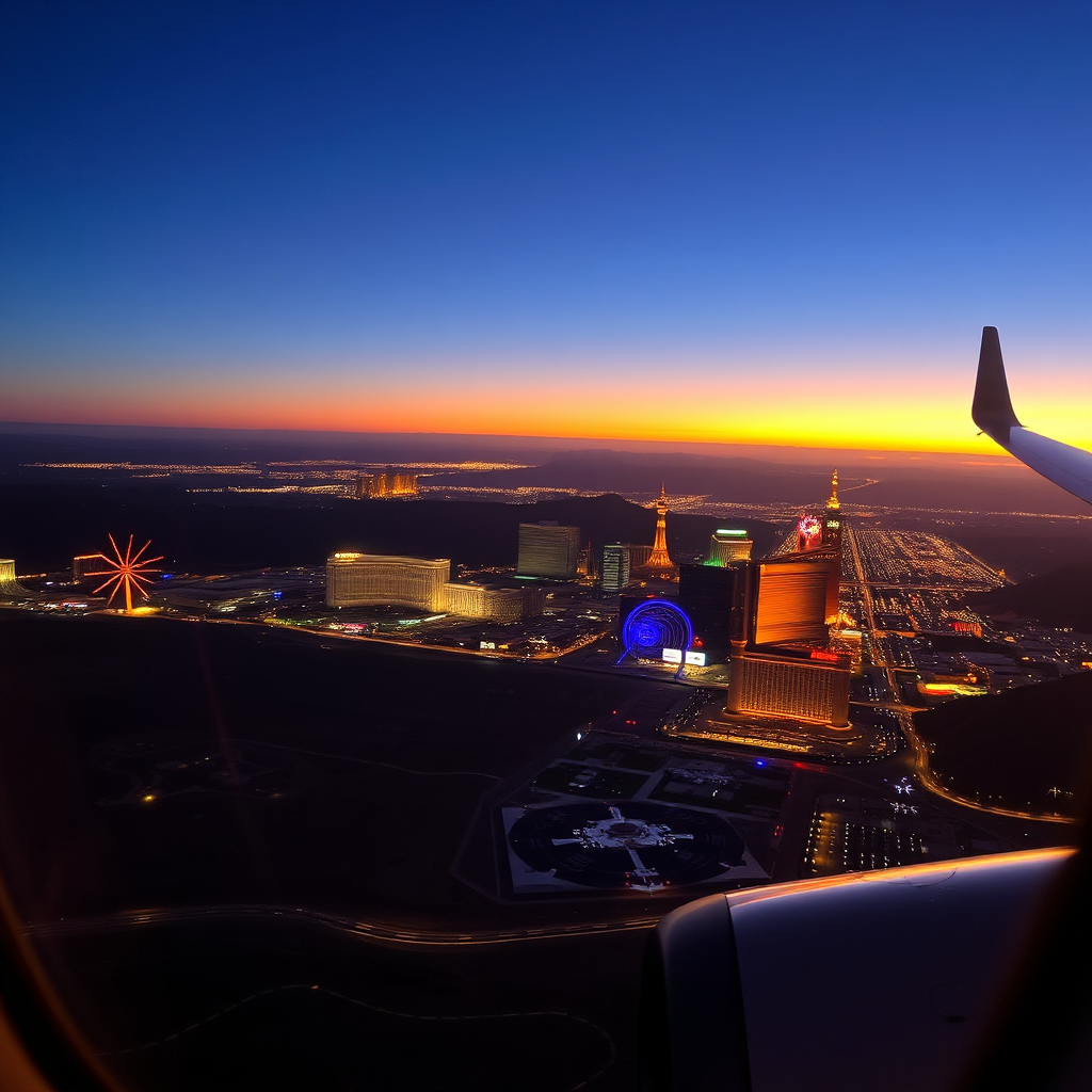 Las Vegas aerial approach