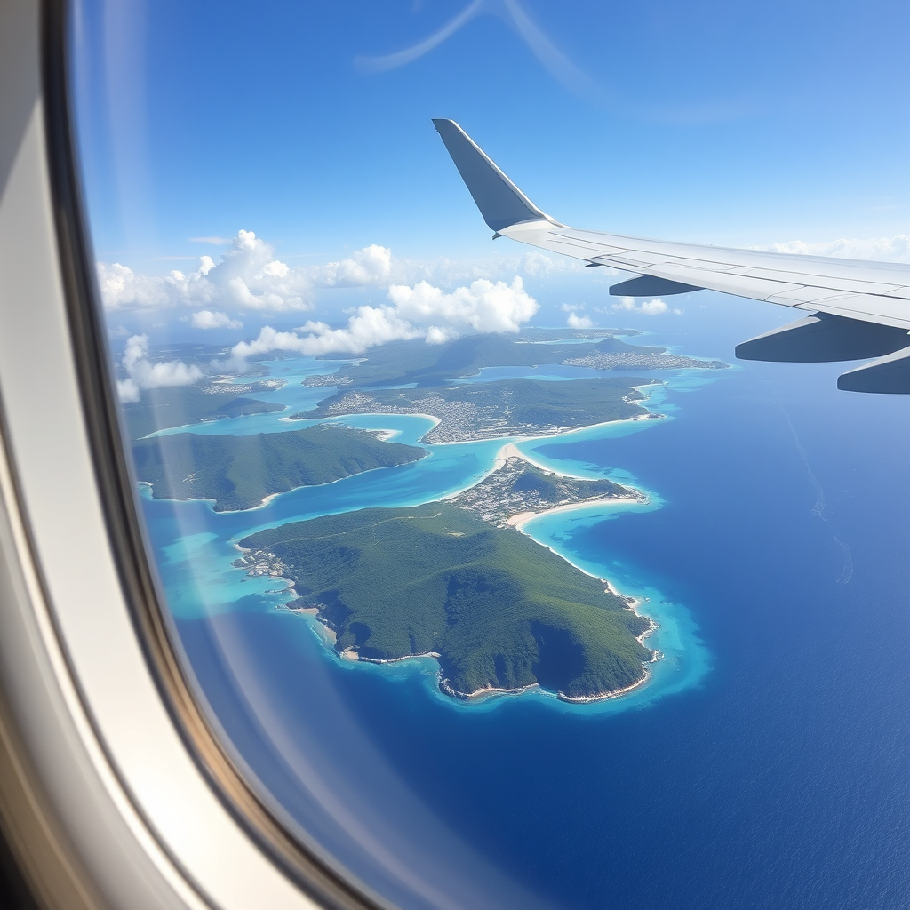 Aerial descent into St. Maarten