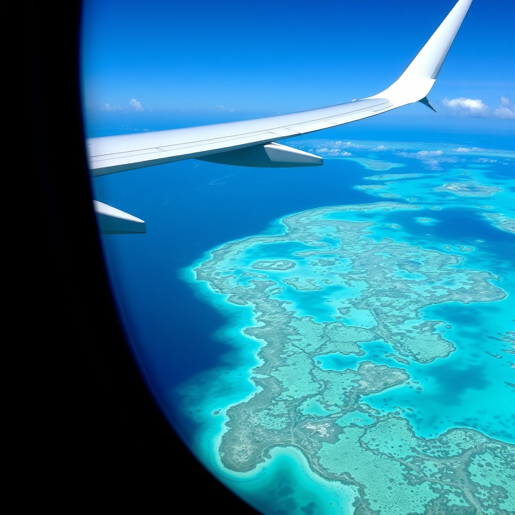 Aerial view of Turks and Caicos