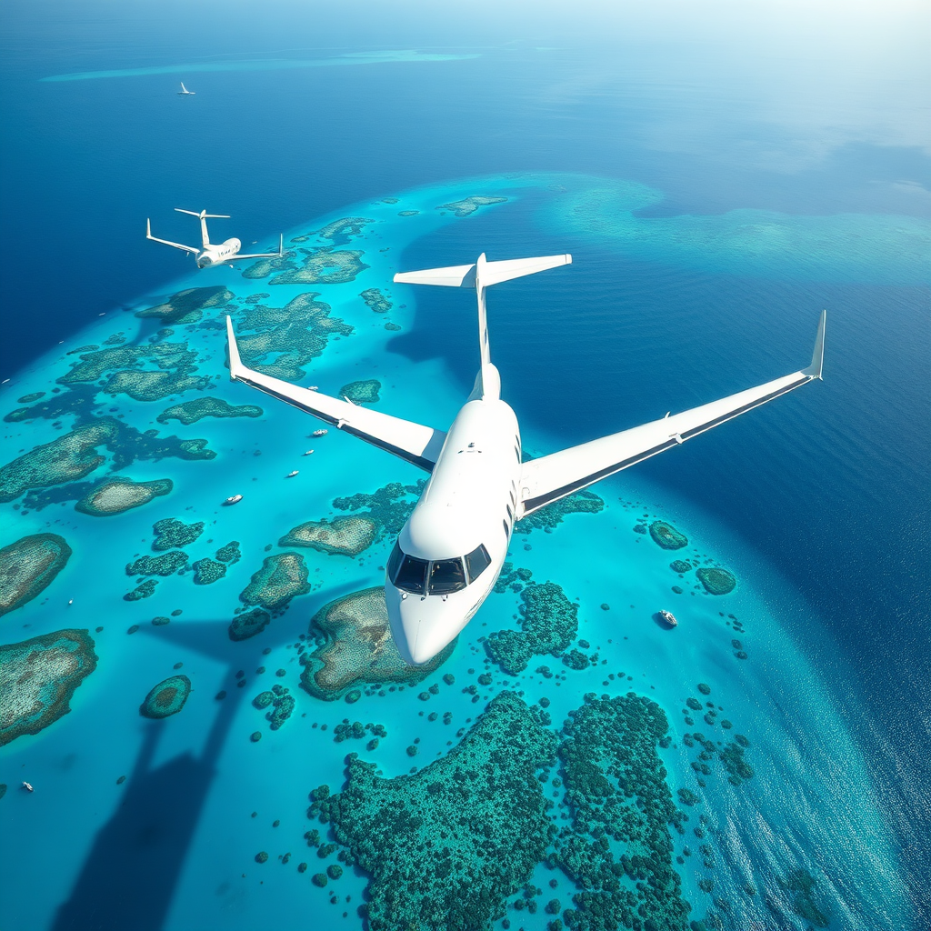 Aerial view of ocean