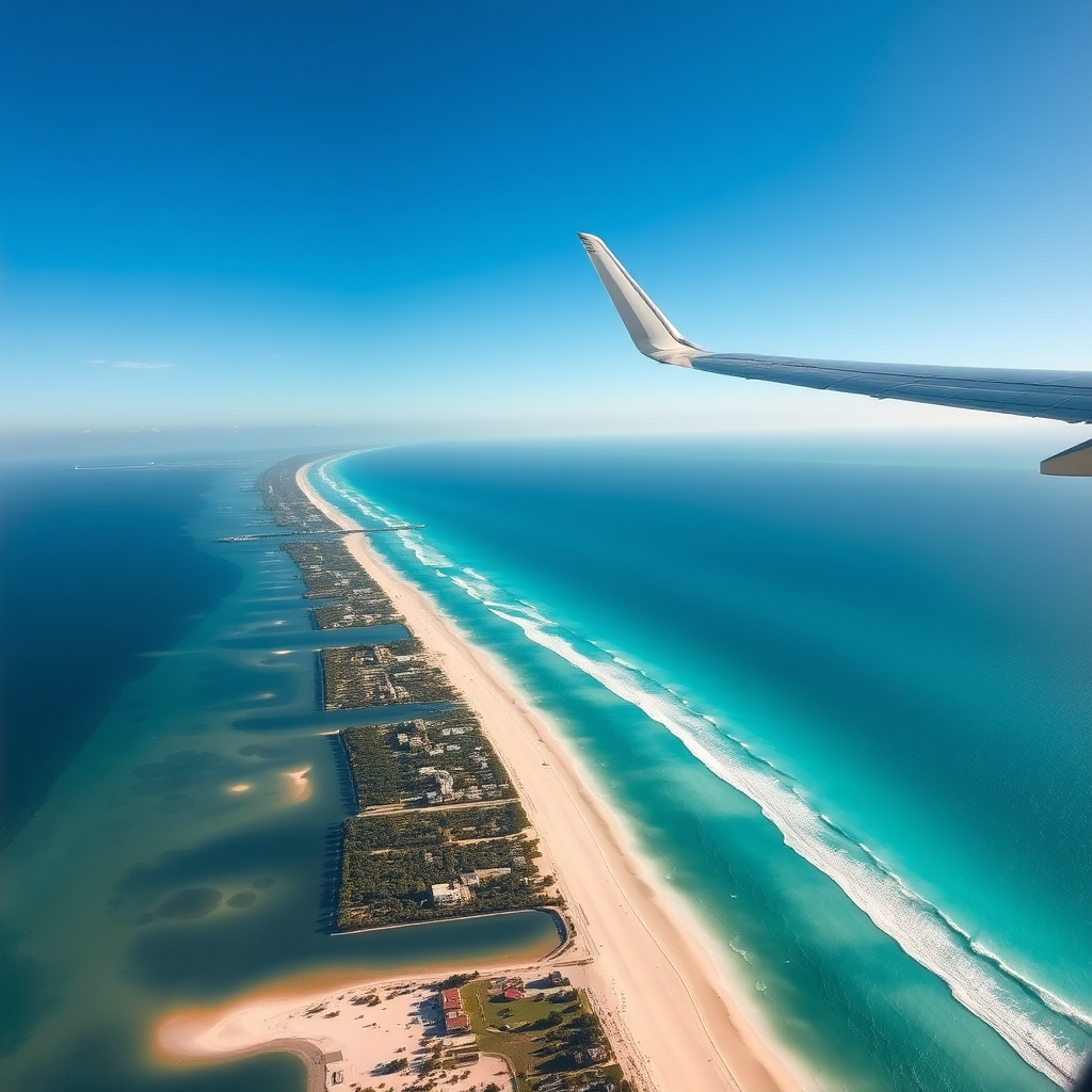 Aerial approach to Palm Beach