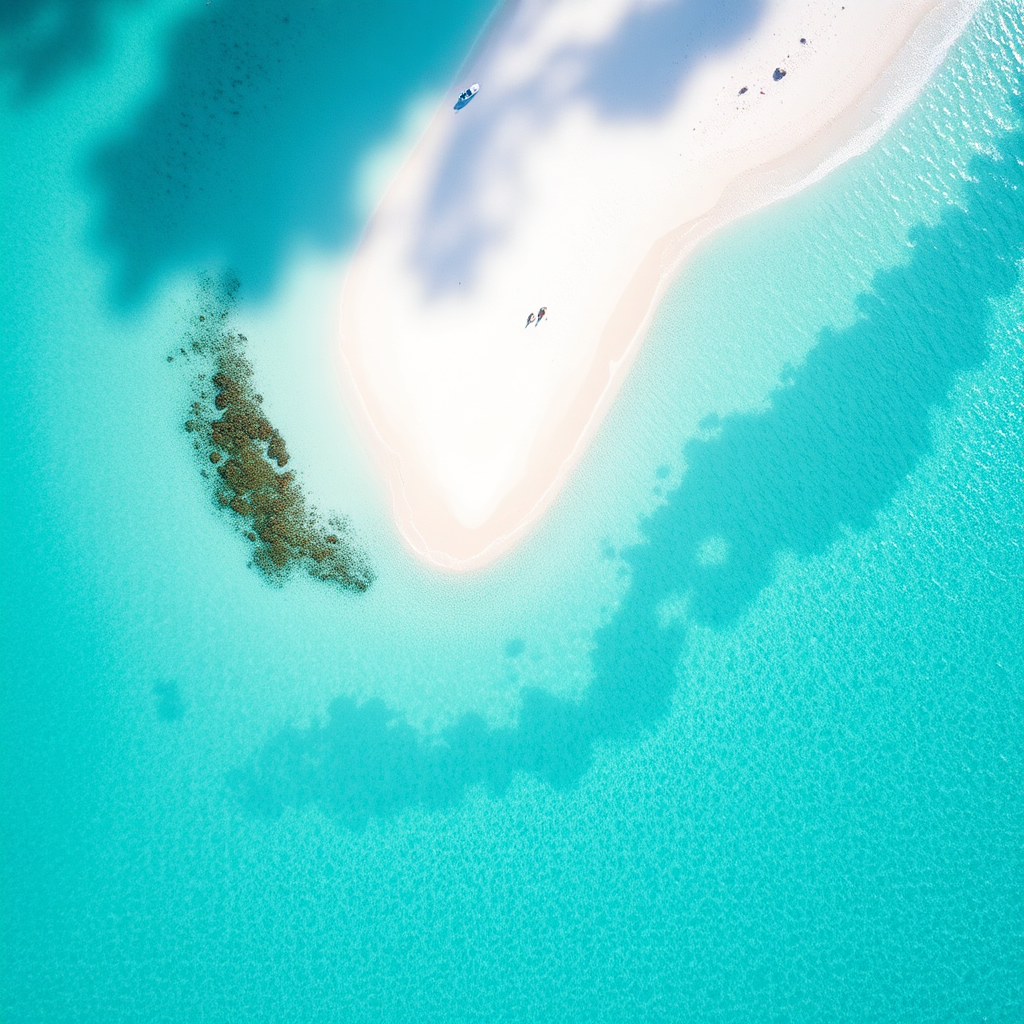 Aerial view of Nassau coastline