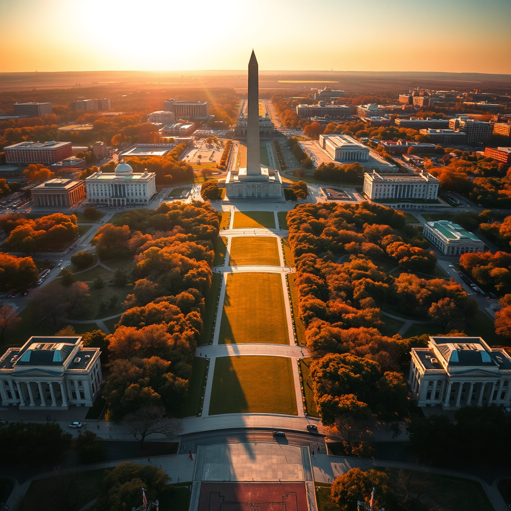 Washington DC at golden hour