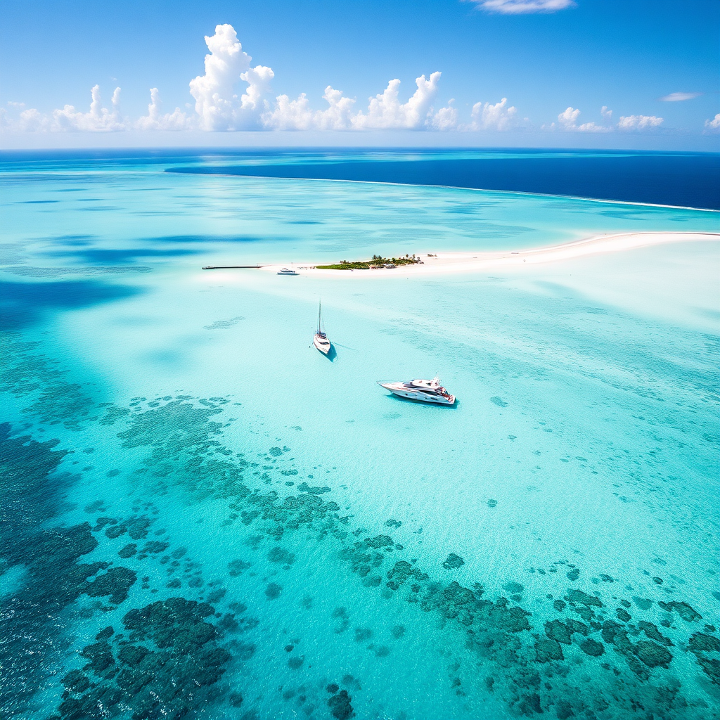 Caribbean aerial view