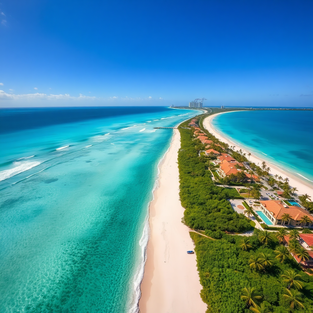 Aerial view of Palm Beach coastline