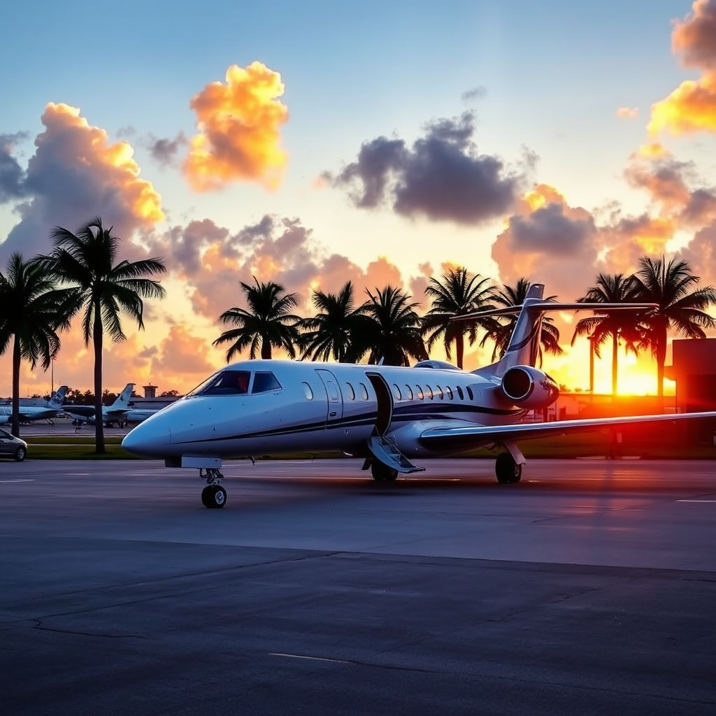 Arrival at Palm Beach