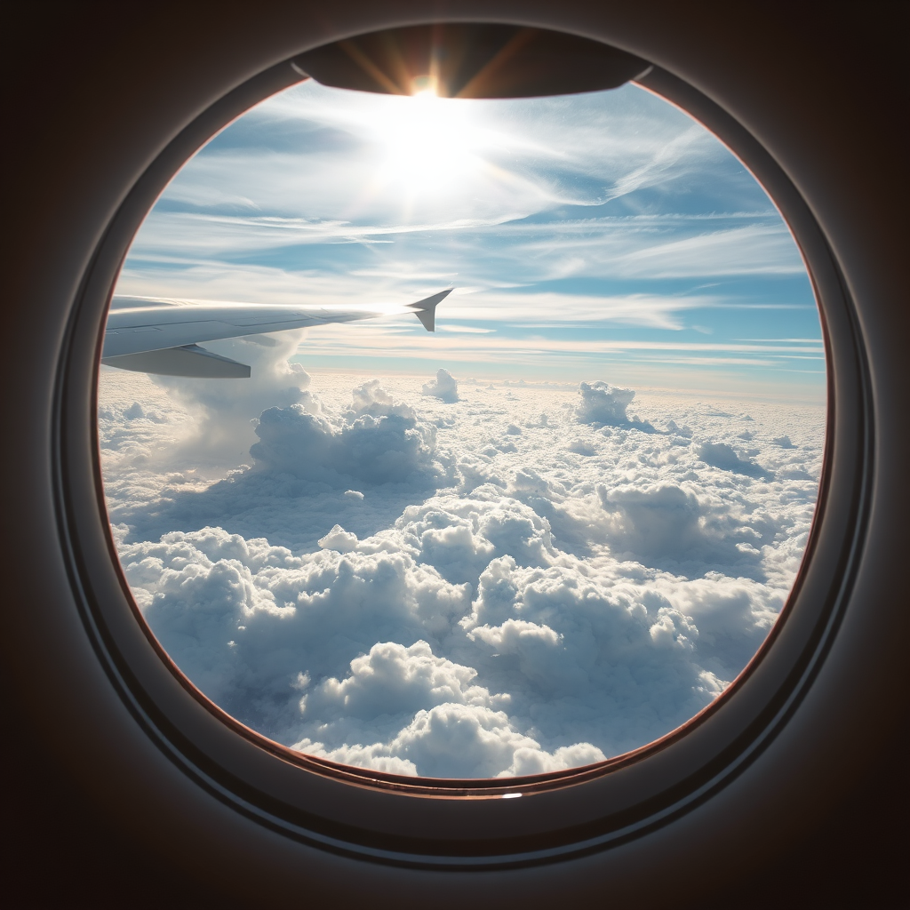 Window view from jet