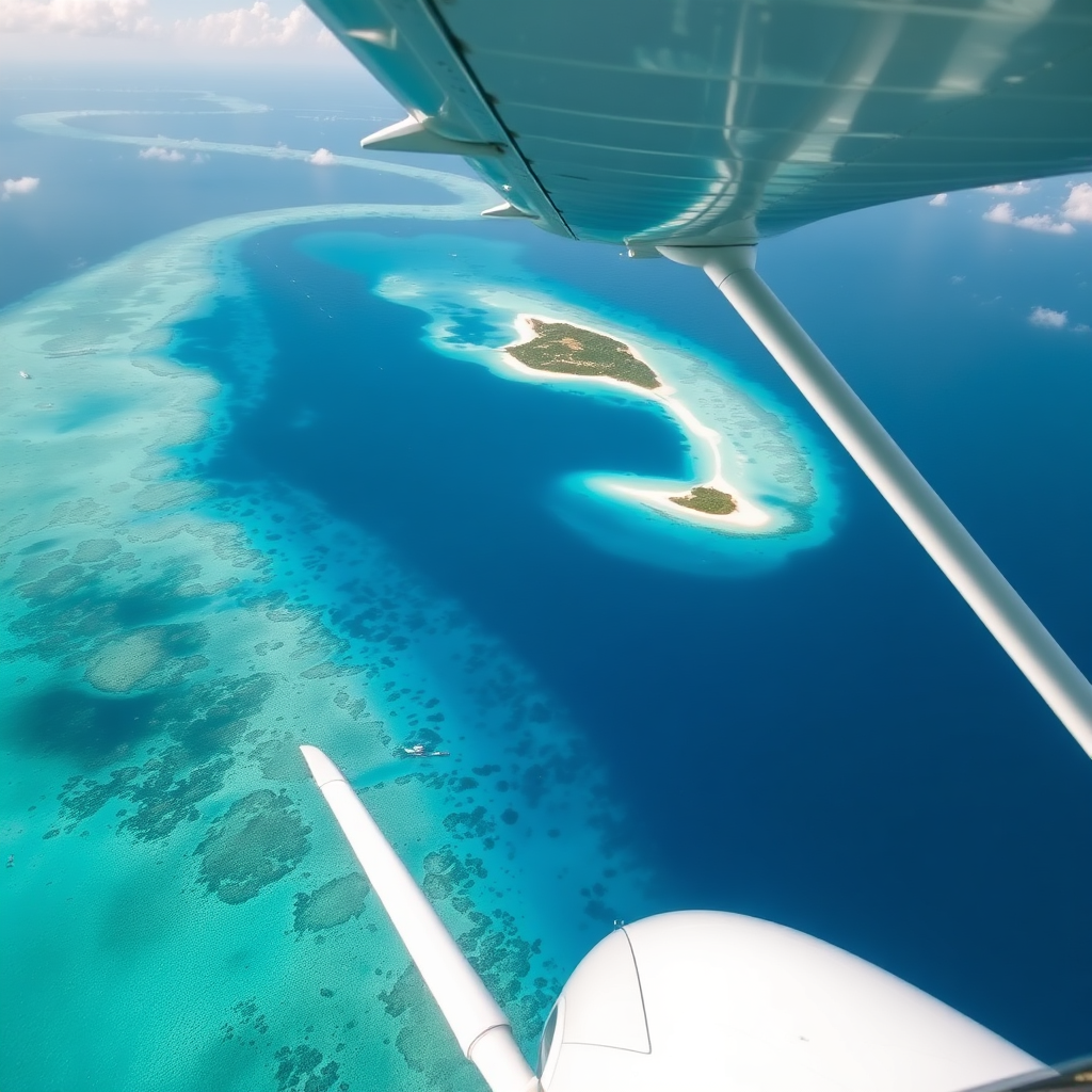 Aerial approach to Bahamas