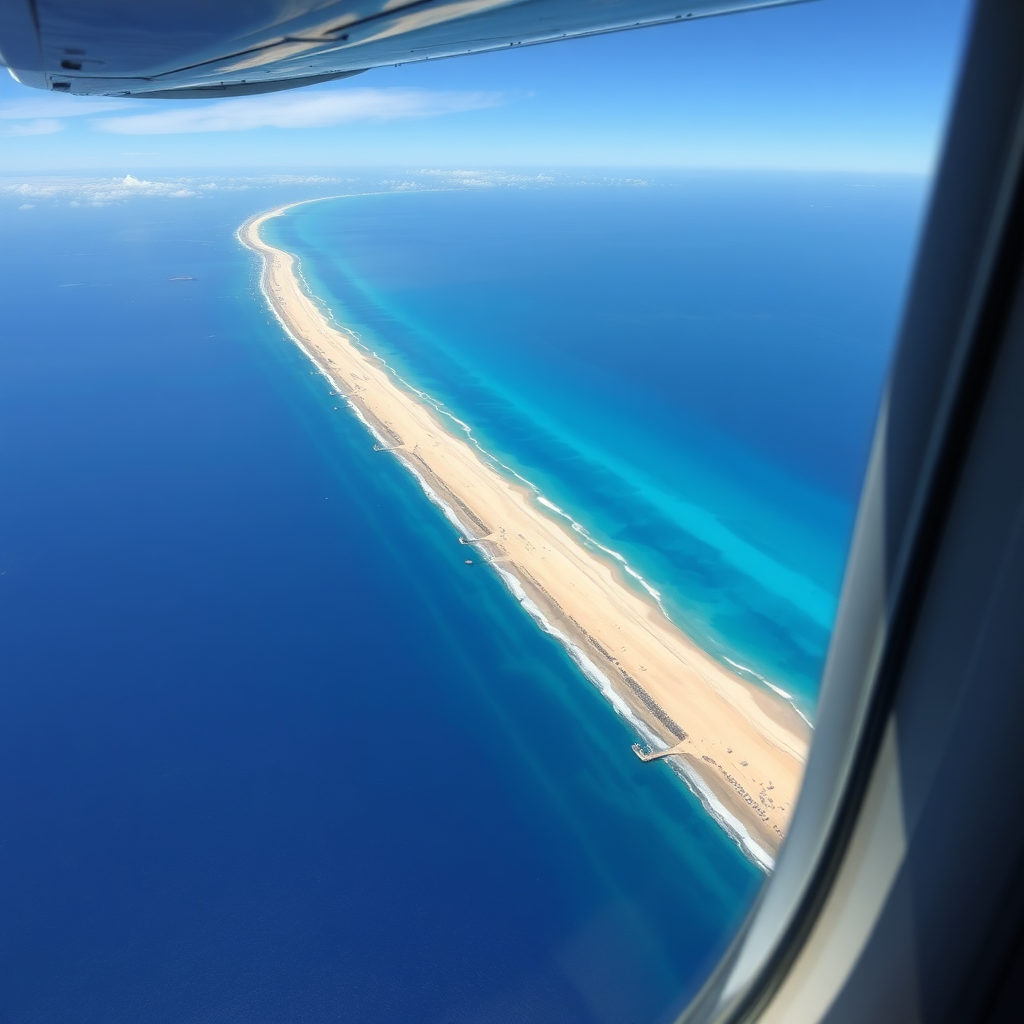 Aerial view of Florida coastline