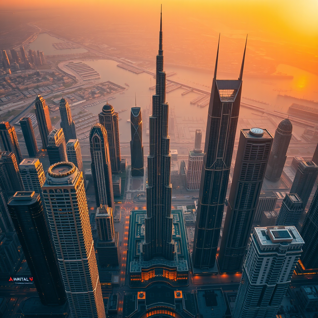 Dubai Skyline at Sunset