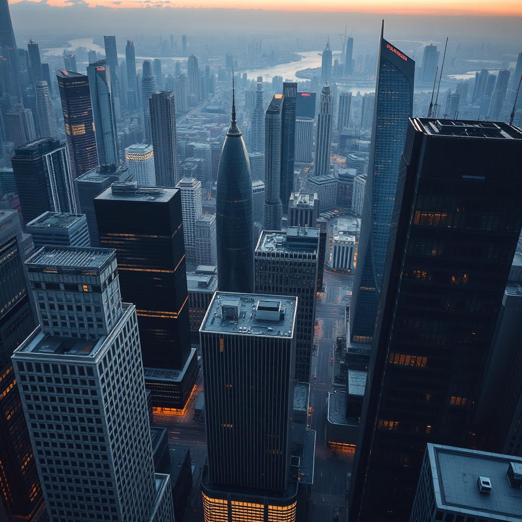 Shanghai Financial District Aerial