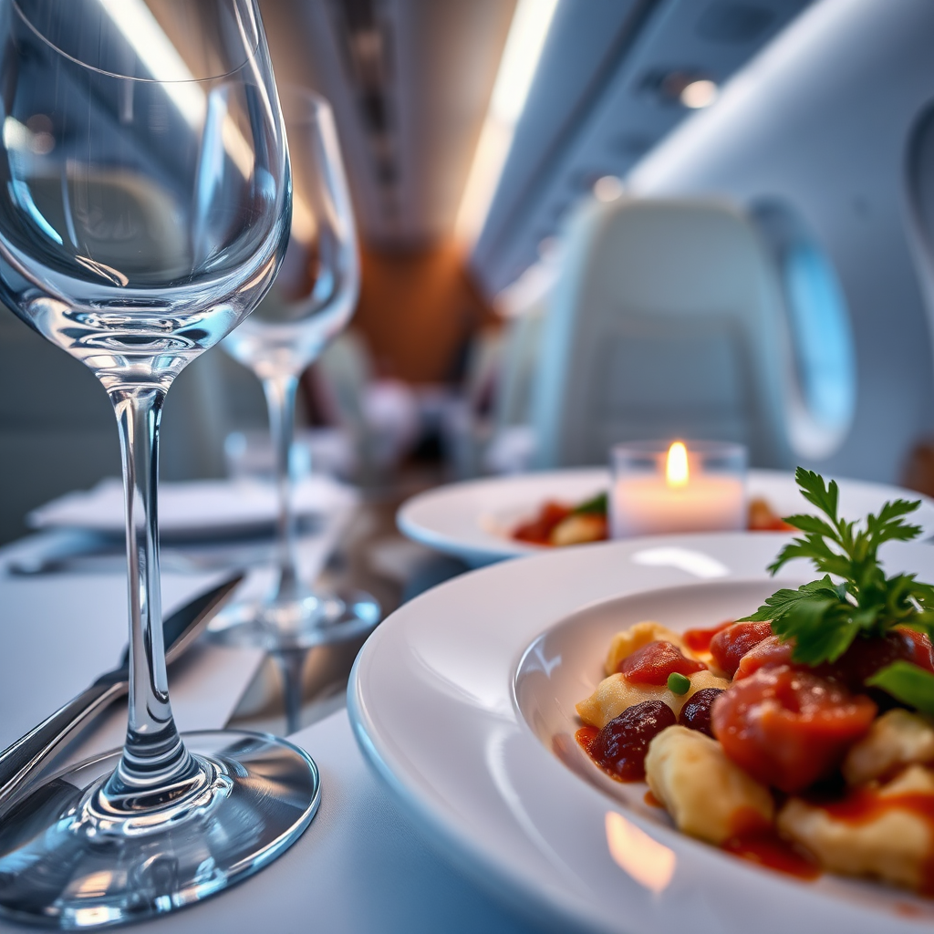 In-flight dining details