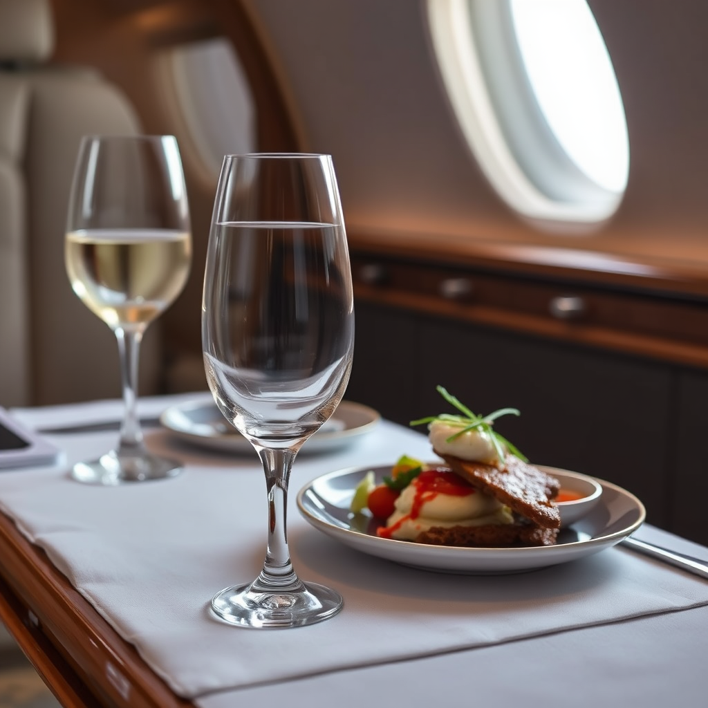 Gourmet inflight dining