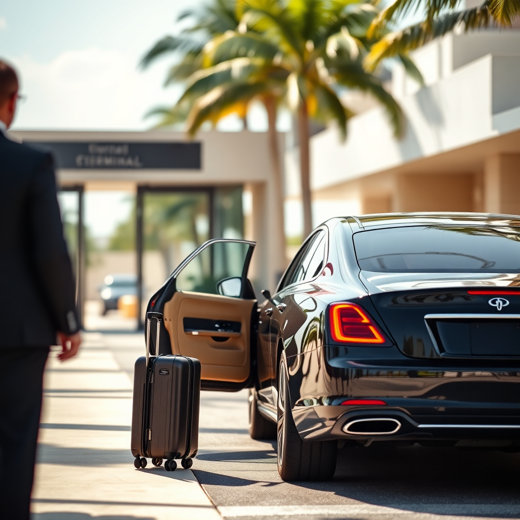 Arrival at Palm Beach private terminal