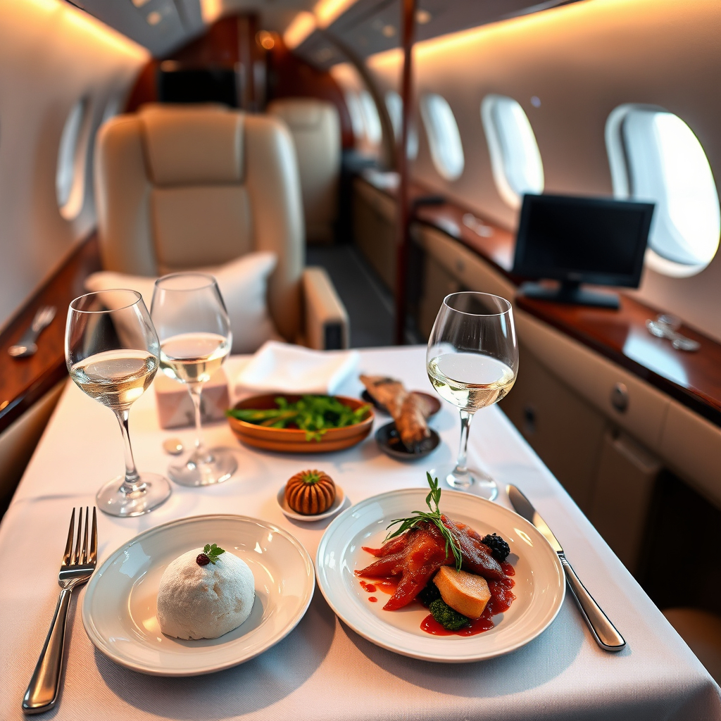 Gourmet inflight dining