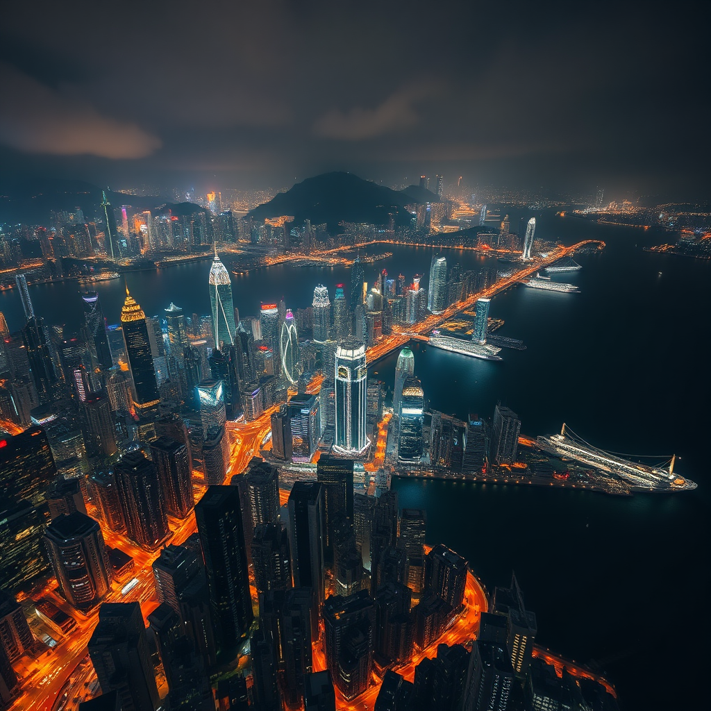 Hong Kong Skyline Night