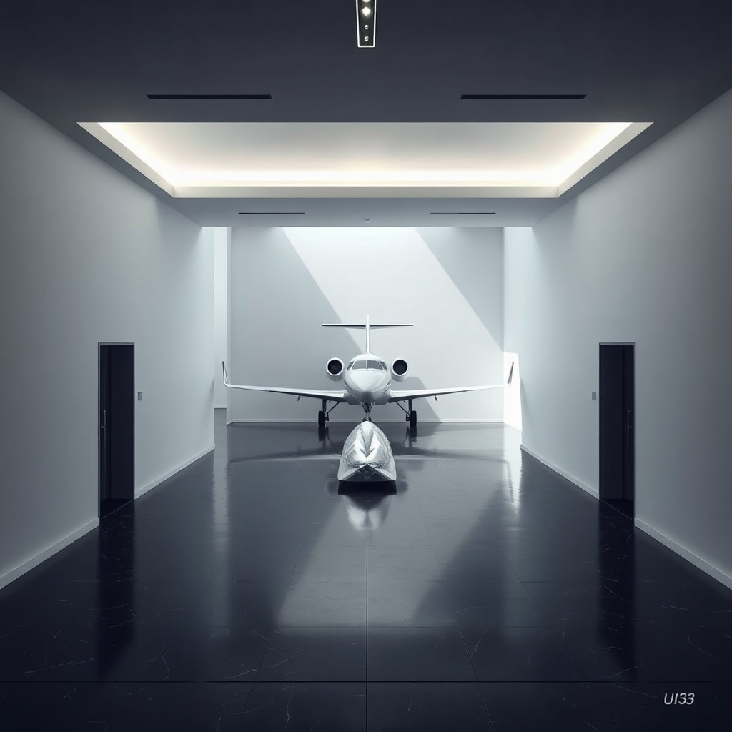 Minimalist private aviation terminal