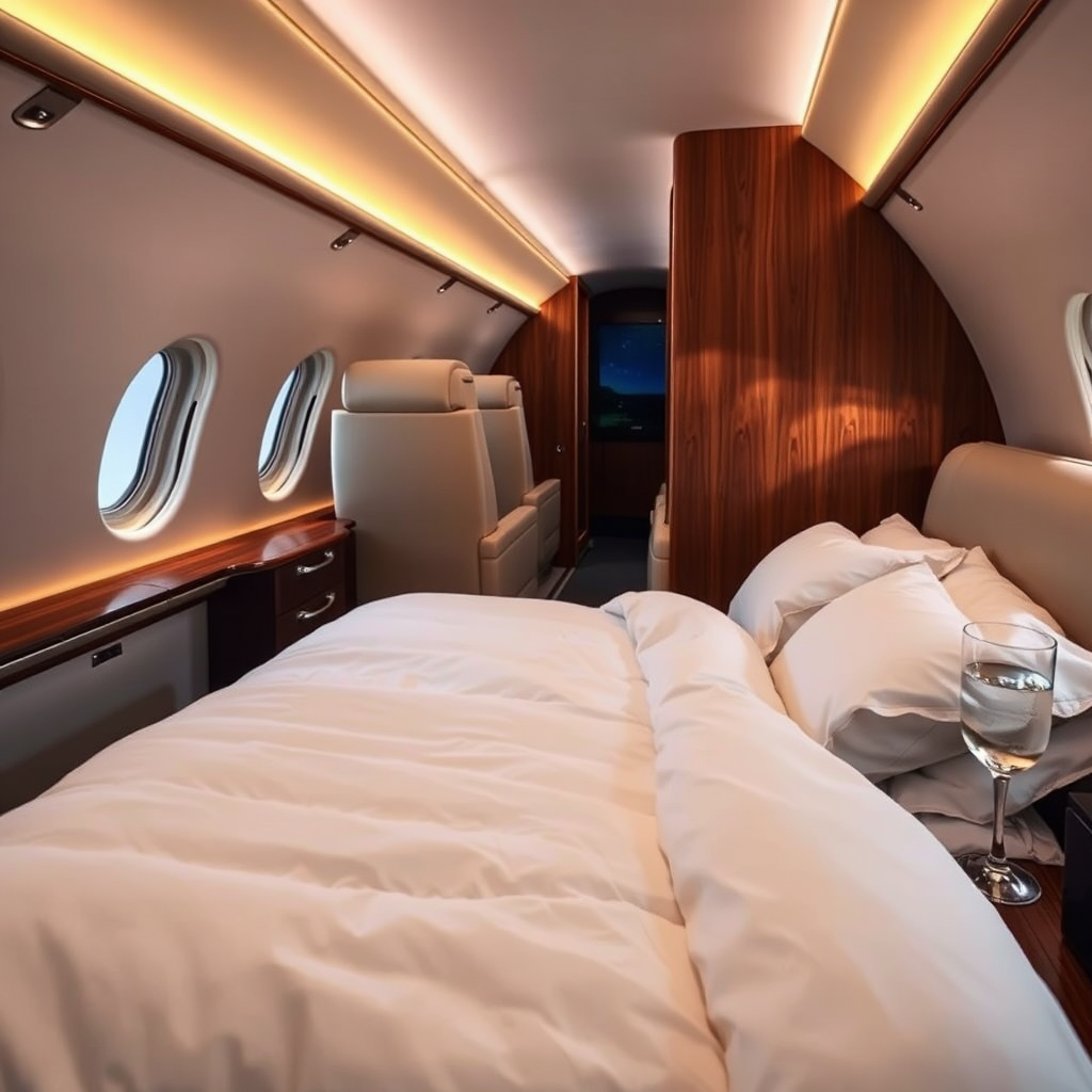 Private Jet Sleep Configuration