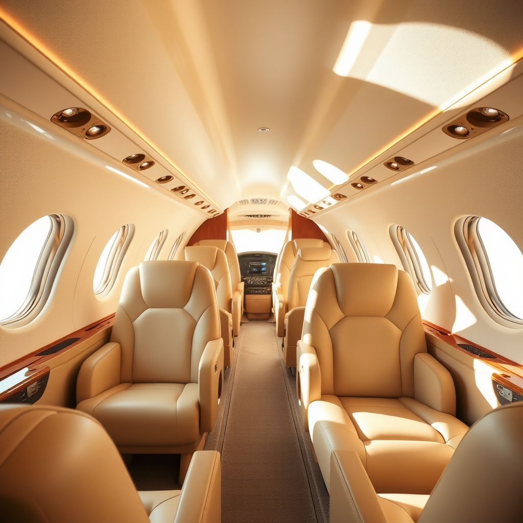 Private Jet Cabin Interior