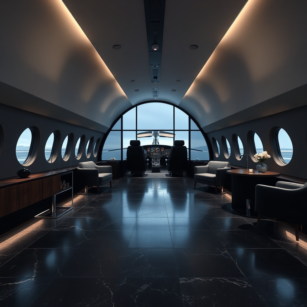 Minimalist private lounge