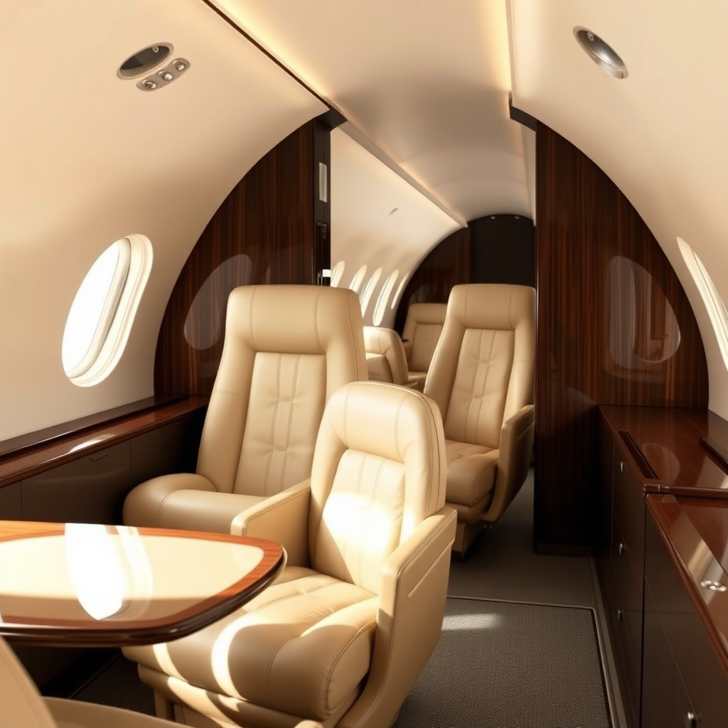 Private Jet Cabin Interior