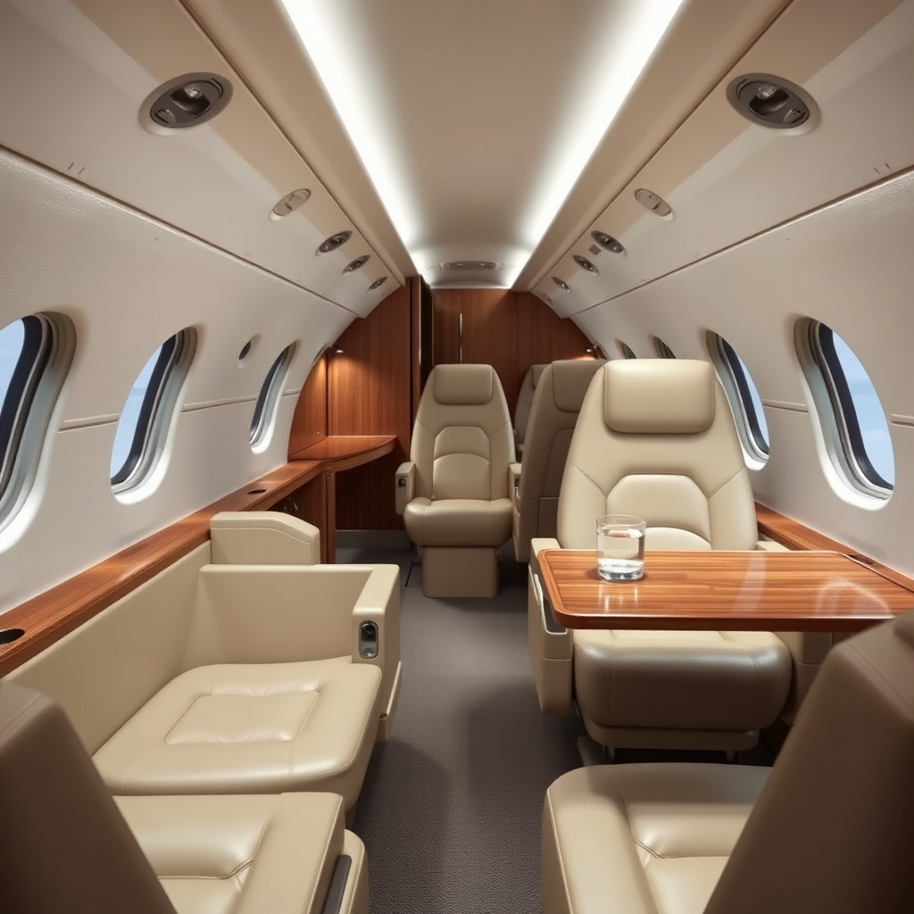 Midsize jet cabin