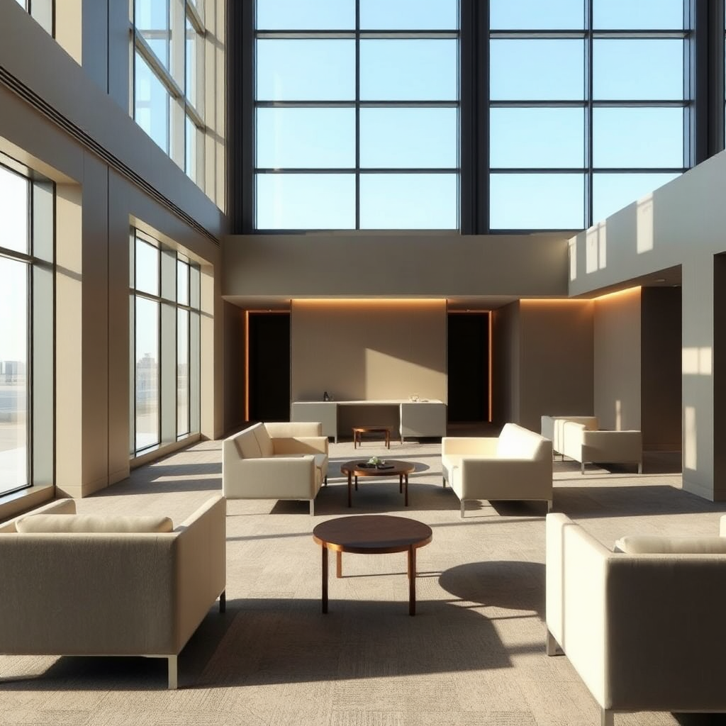 Quiet private terminal lounge