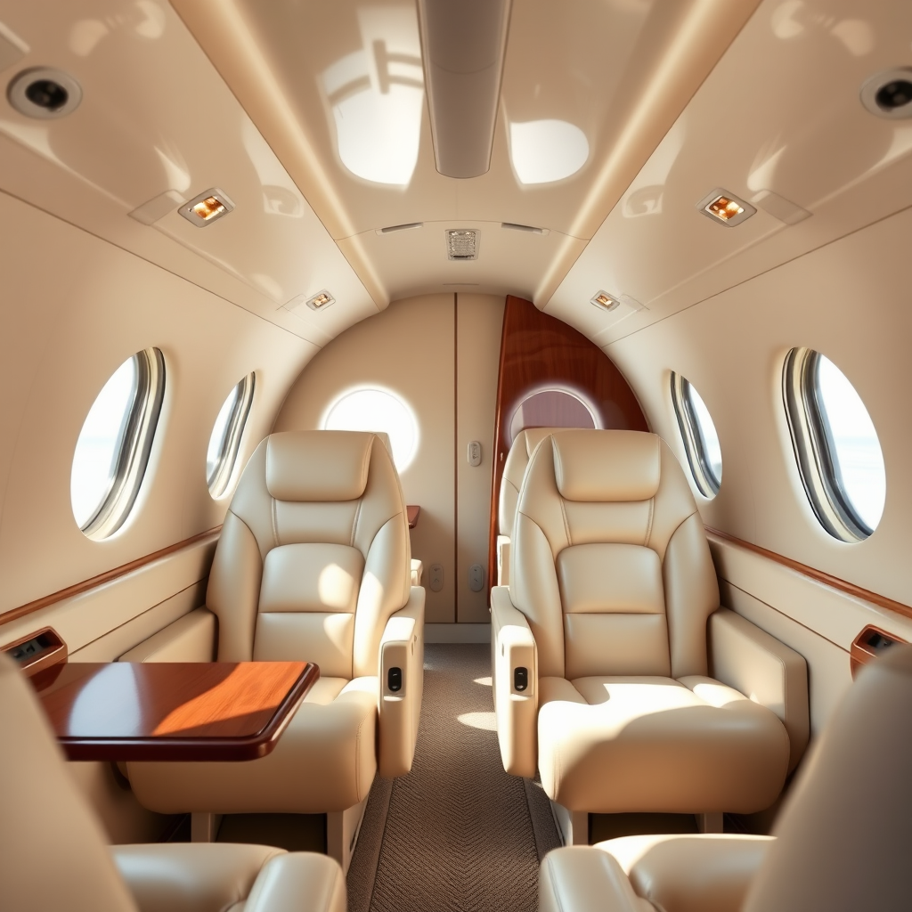 Super-Midsize Jet Cabin