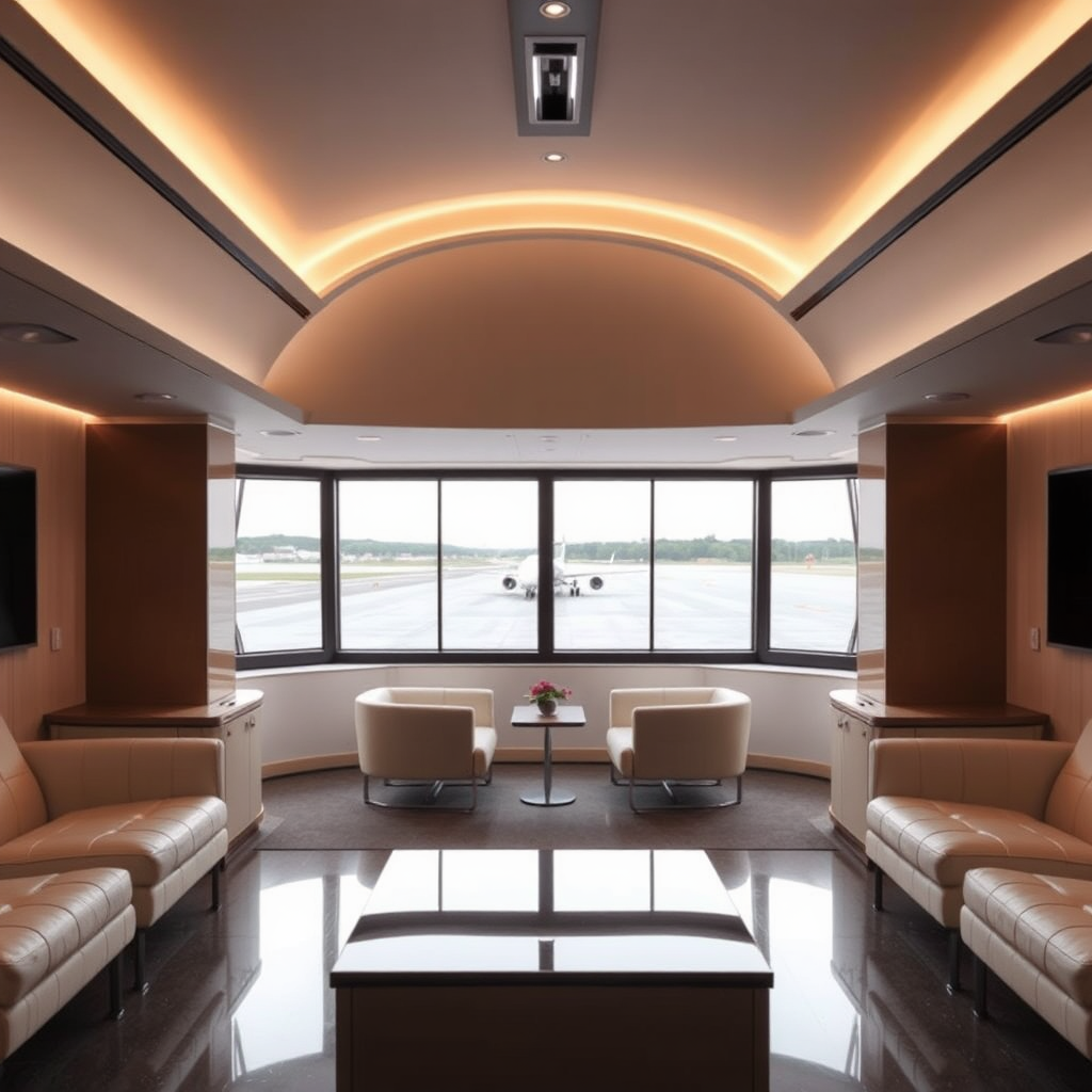Private lounge at Farnborough