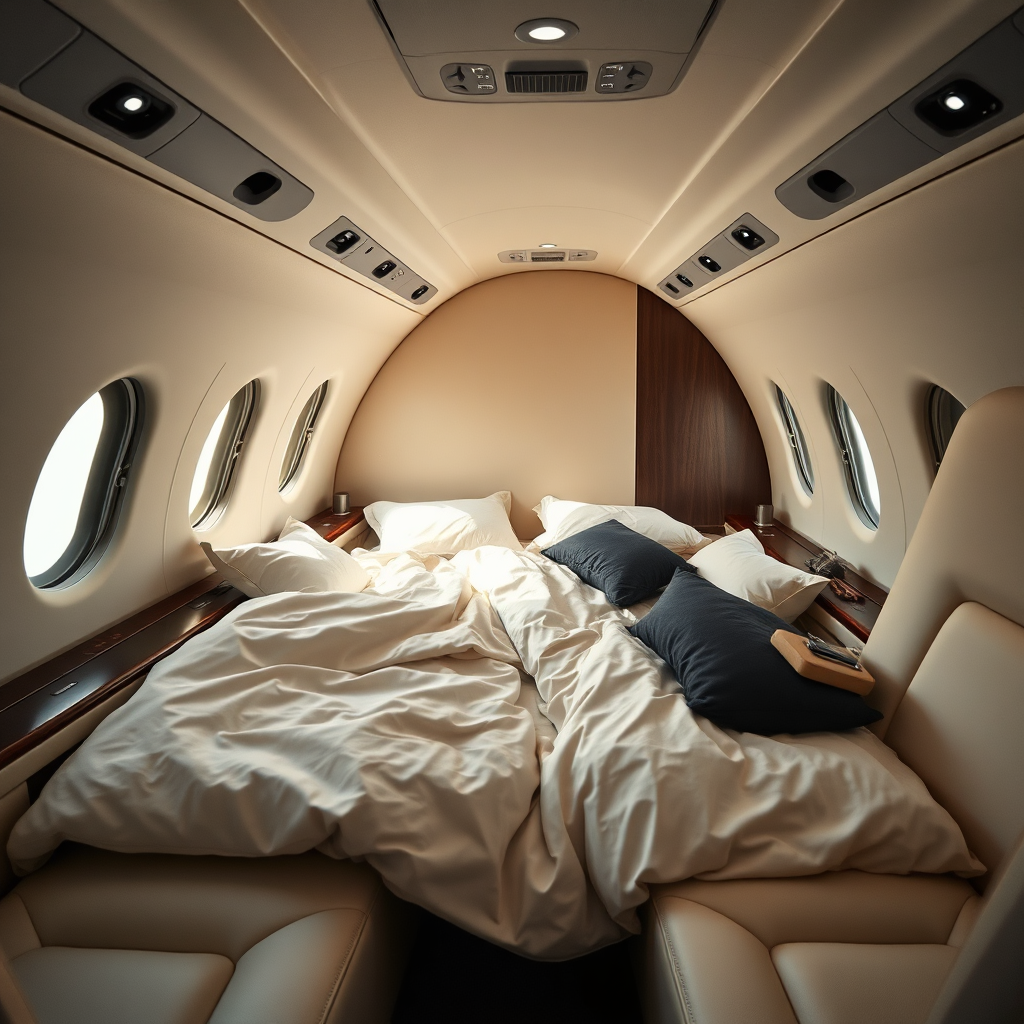 Private jet sleeping cabin