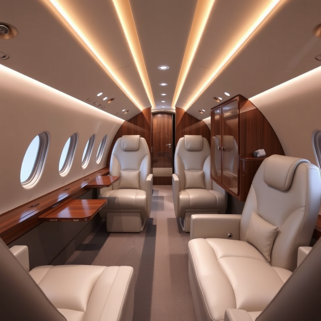 Wide-body cabin interior