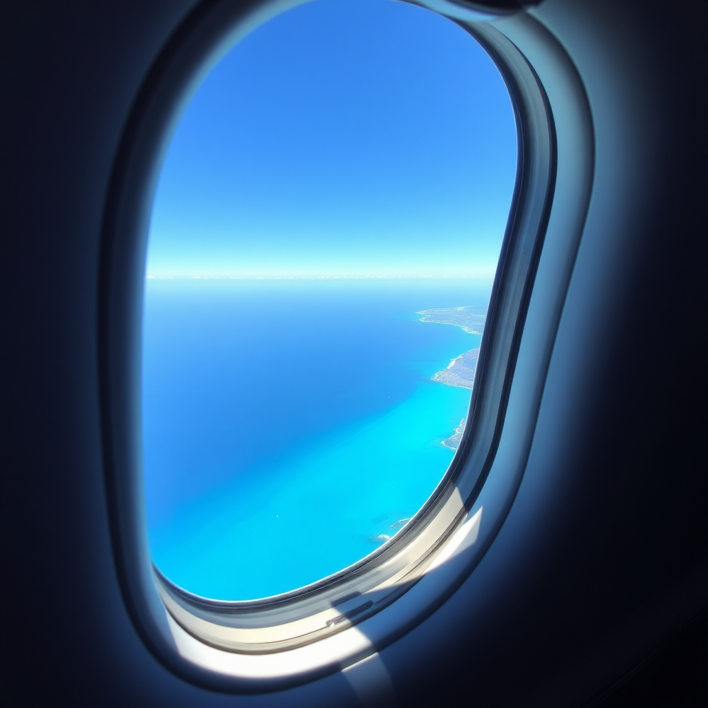 Inflight coastal view