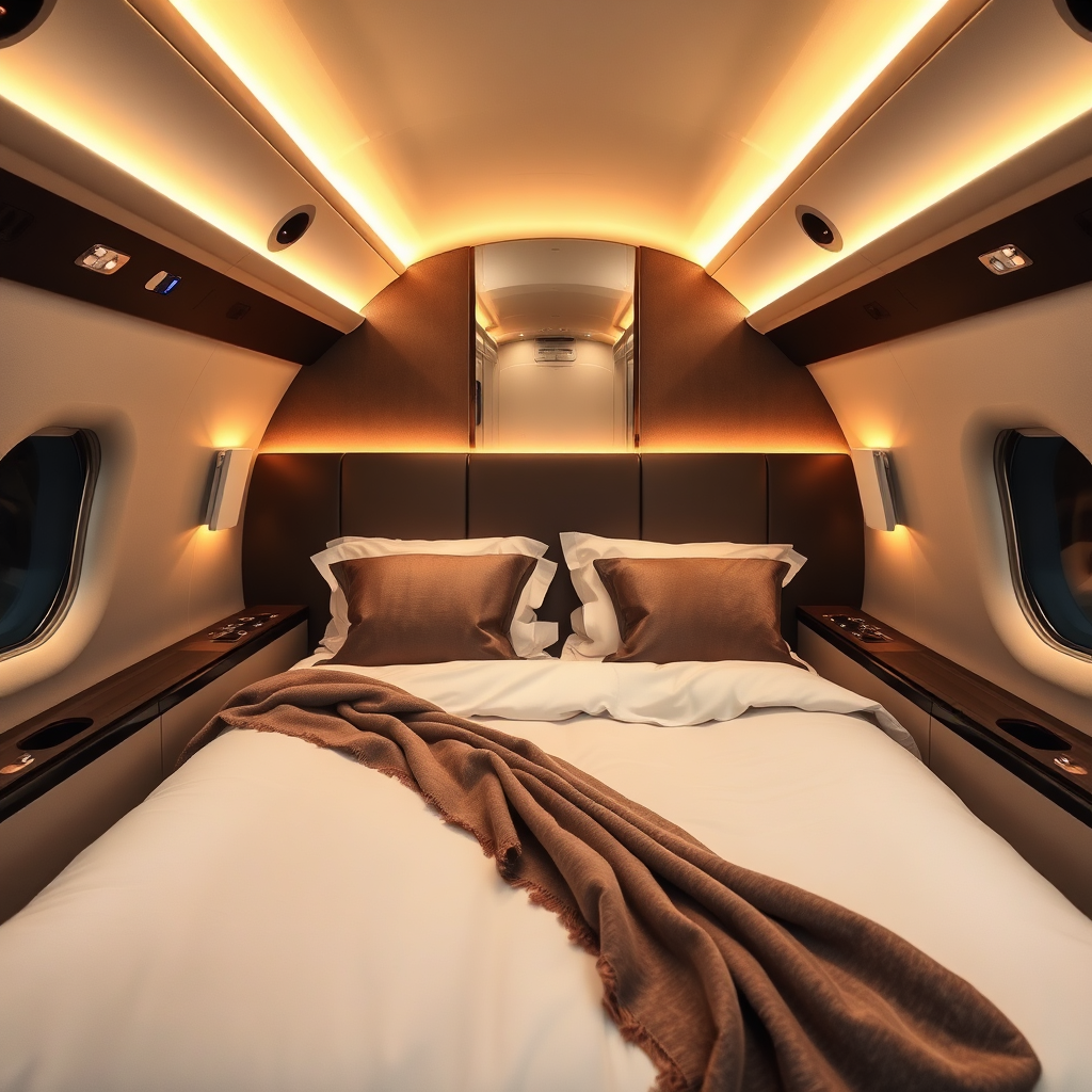 Private Jet Sleeping Configuration