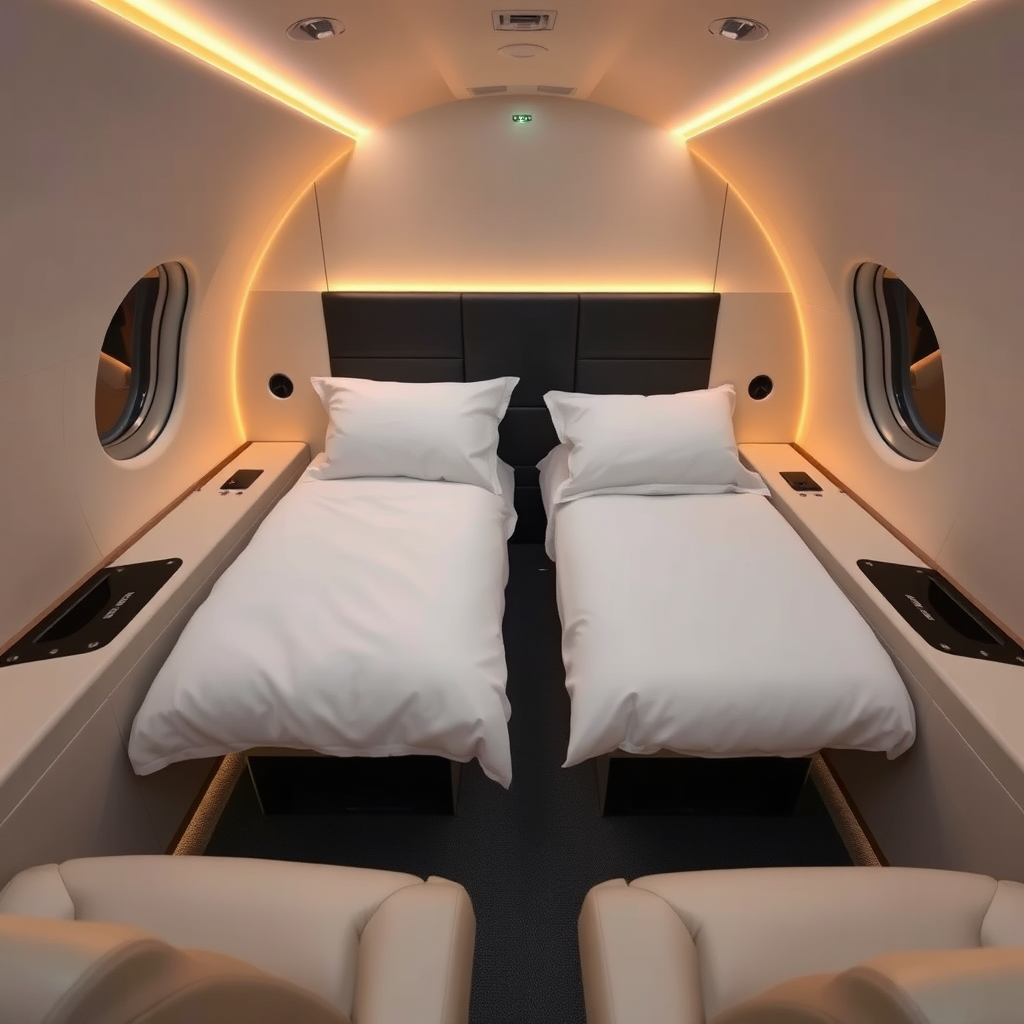 Private Jet Sleep Configuration