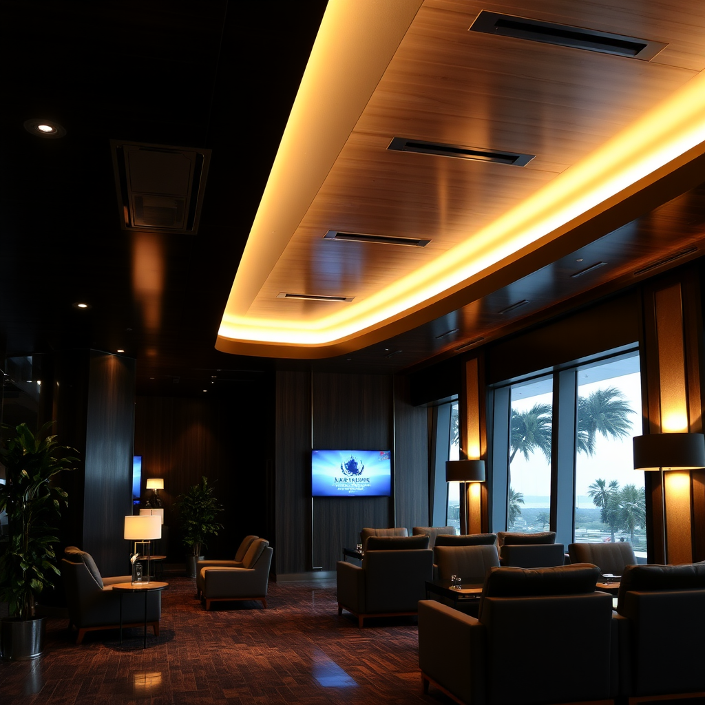 Discreet private terminal lounge