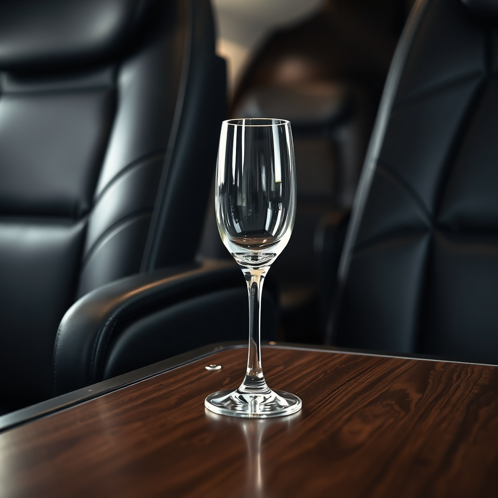 Private jet interior details