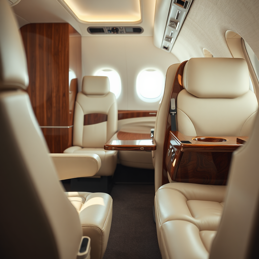 Jet interior luxury detail