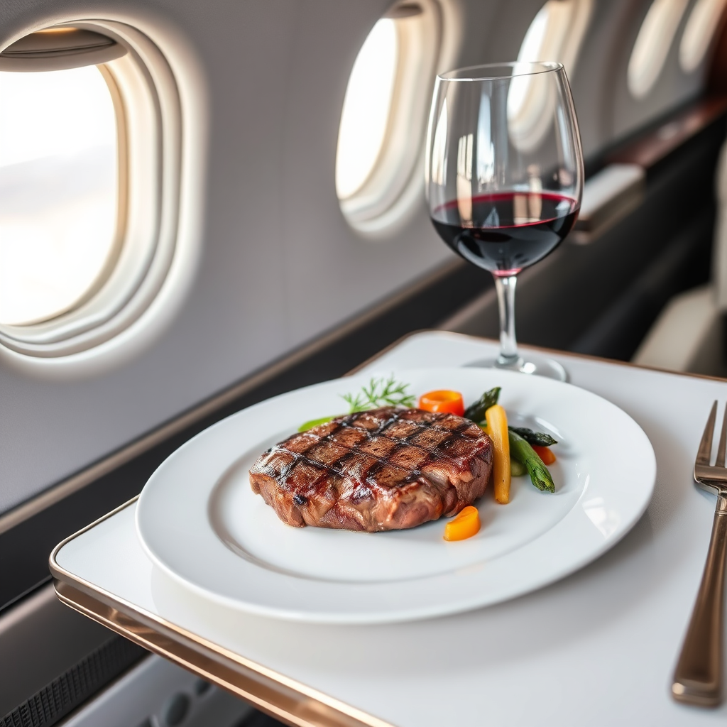 Fine dining in-flight