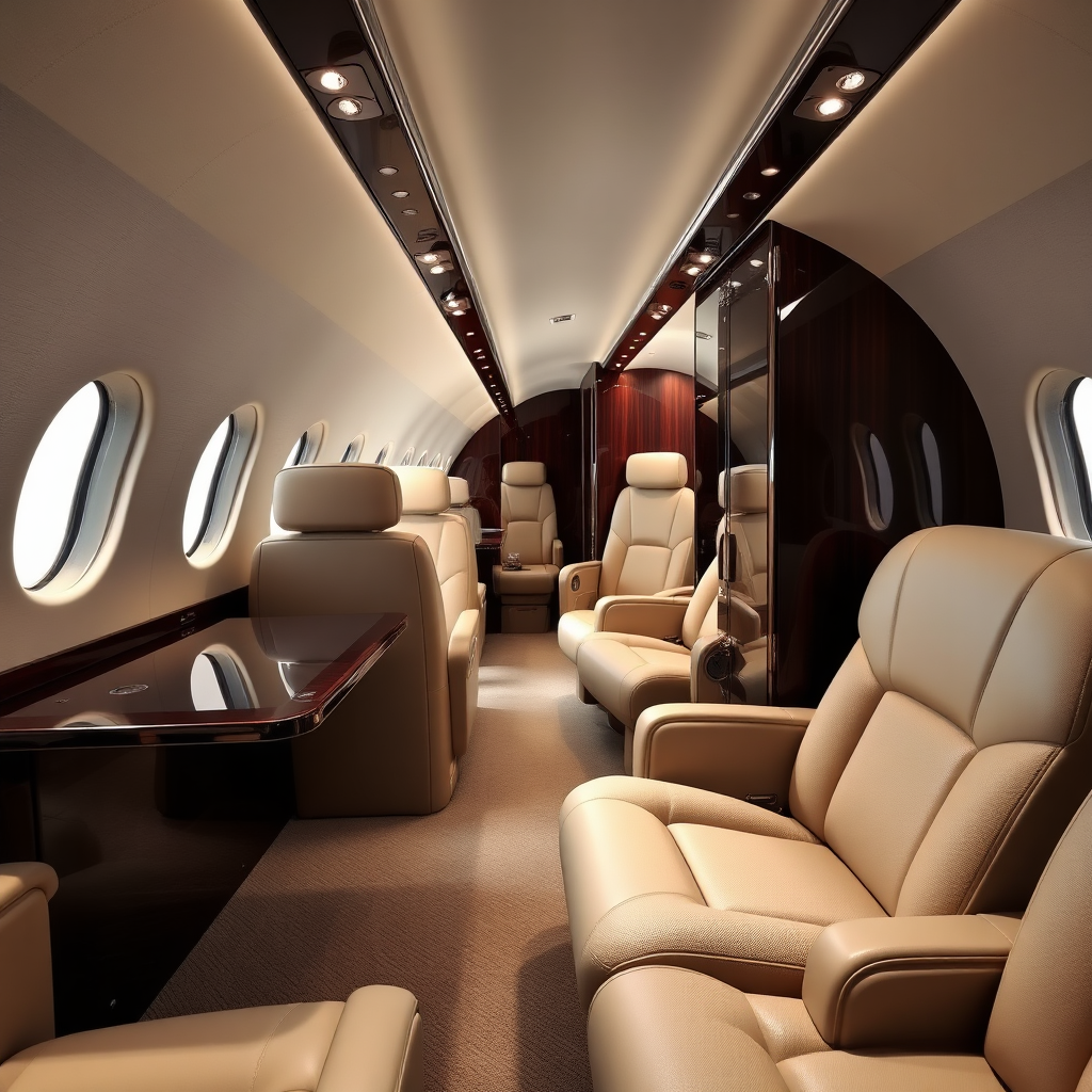 Mid-Size Jet Interior