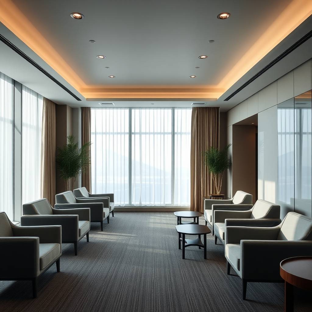 Elegant private terminal lounge