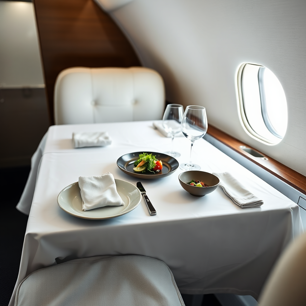 In-flight fine dining