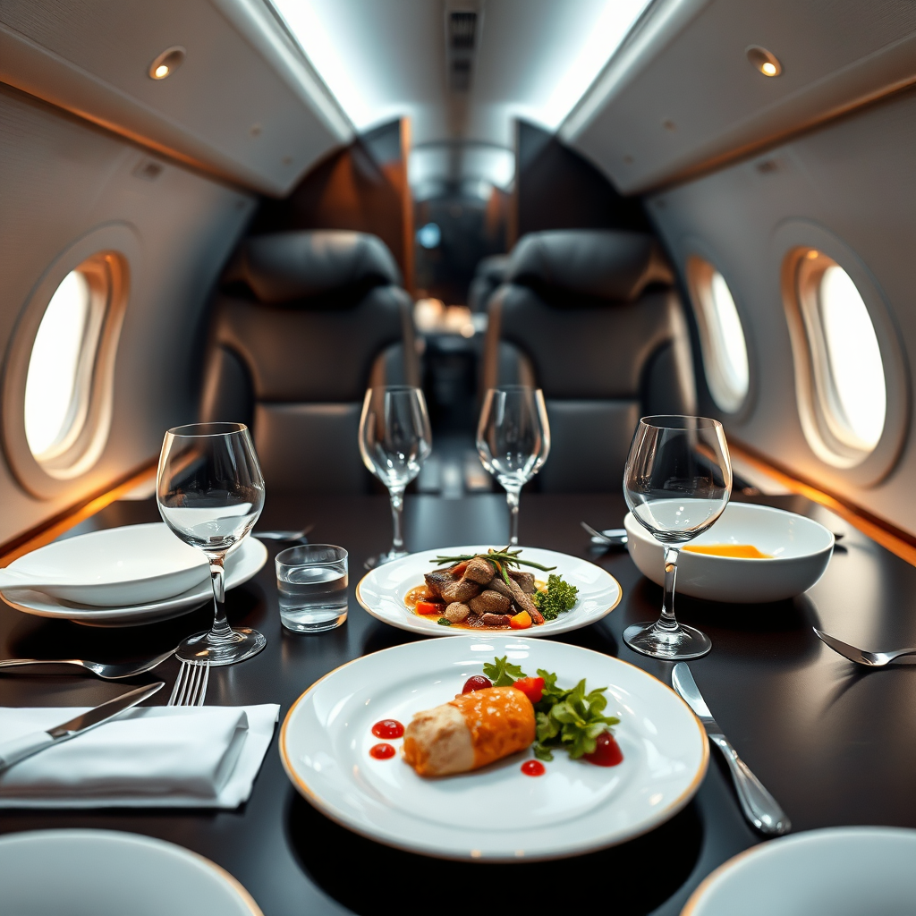 In-flight fine dining