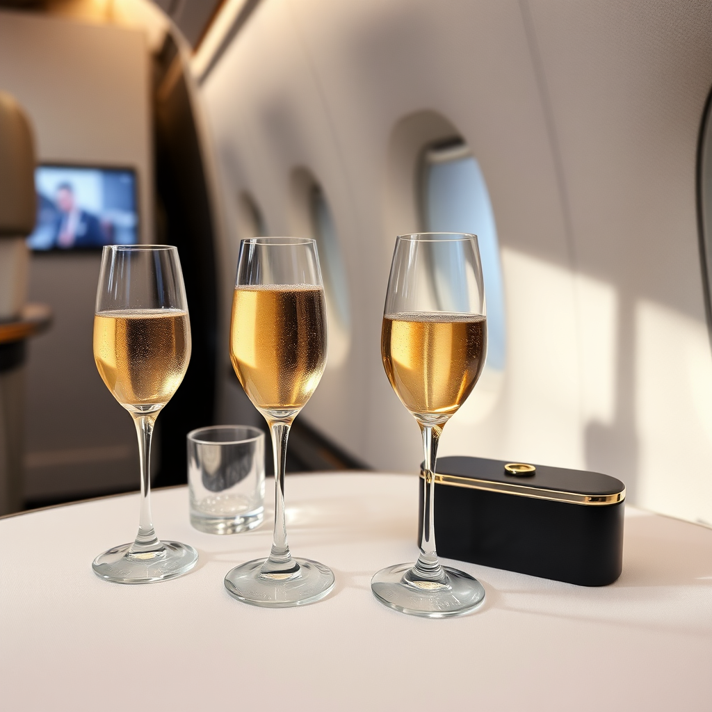 Luxury inflight service details