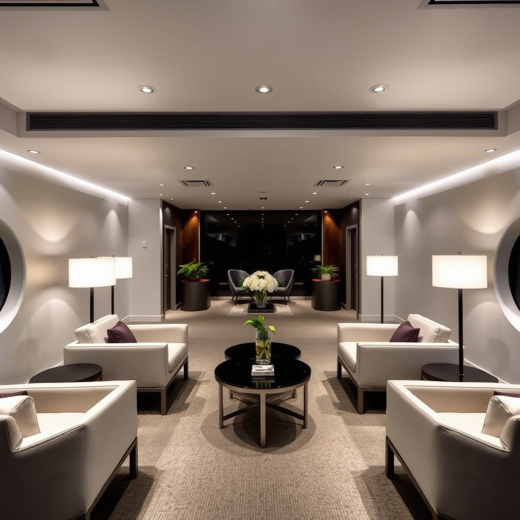Refined private terminal lounge