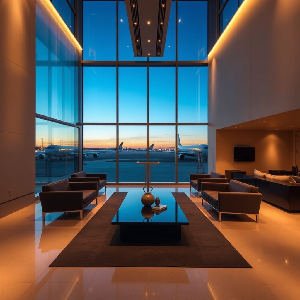 Exclusive private aviation lounge