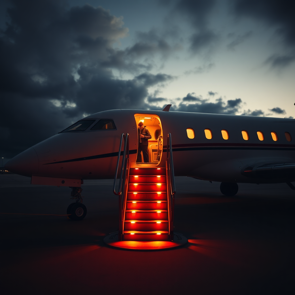 Nighttime jet boarding